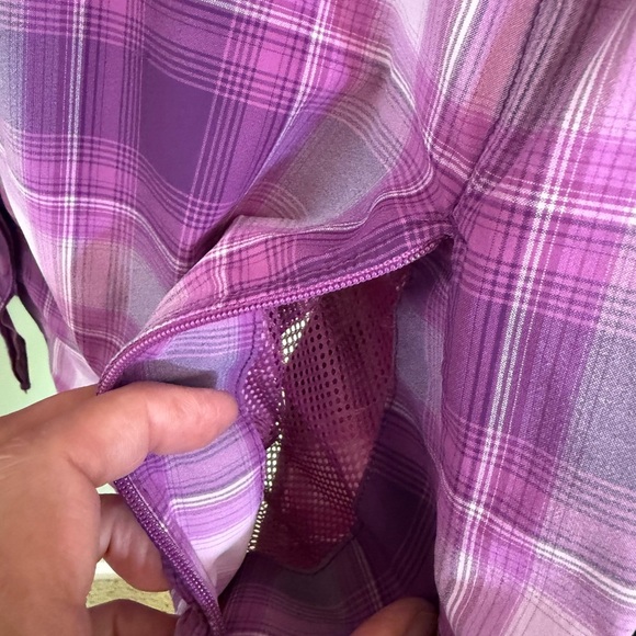 Deluth women’s Purple Plaid Button-Up Shirt size 4x nylon moisture wicking - Picture 14 of 14